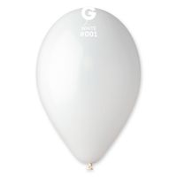 balony 26 cm. pastelowe 100 szt - białe - 01