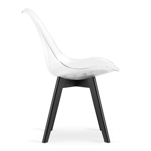Krzesło MARK - przezroczyste / nogi czarne x 1 na Arena.pl