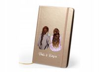 Notes metaliczny A5 UV dla przyjaciółki FRIENDS nadruk notatnik