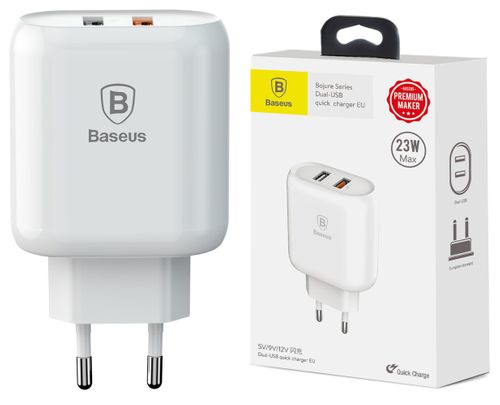 BASEUS MOCNA ŁADOWARKA 2X USB QUICK CHARGE 3.0 na Arena.pl