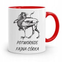 Kubek Czerwony Dla Córki Potwornie Fajna Córka Z Nadrukiem Ze Zdjęciem