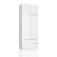 Szafa do sypialni, nadstawka, DORMI, 90x51x234 cm, biel,  | TYLETEGOTU