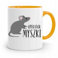 Kubek Żółty Informatyka Programisty Operator Z Nadrukiem Ze Zdjęciem
