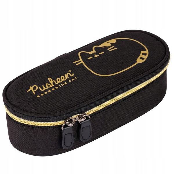 PIORNIK SASZETKA Z KLAPKA PUSHEEN GOLD CZARNY PC-01 MAJEWSKI zdjęcie 1