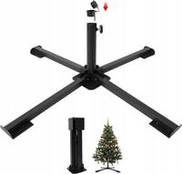 Stojak na choinkę 60-280cm Metalowy Składany średnica 2,5-5,5 Czarny