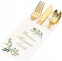 Kieszonki KOMUNIJNE Serwetki z Kieszonką Etui Na SZTUĆCE IHS Komunia