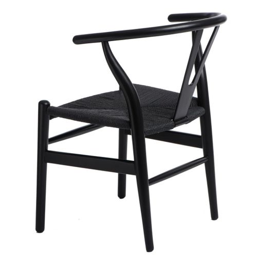 Krzesło Wicker Czarne czarny inspirowany Wishbone na Arena.pl