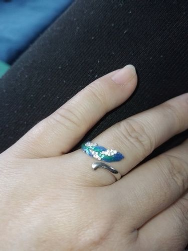 Pierścionek Srebrny z Cyrkoniami Piórko Pierścionki Srebro 925 na Arena.pl