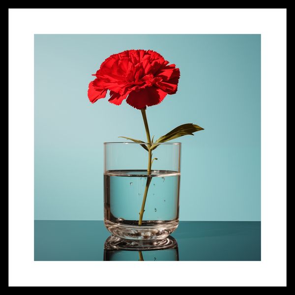 Plakat 40x40cm Kwiat w Szkle zdjęcie 3