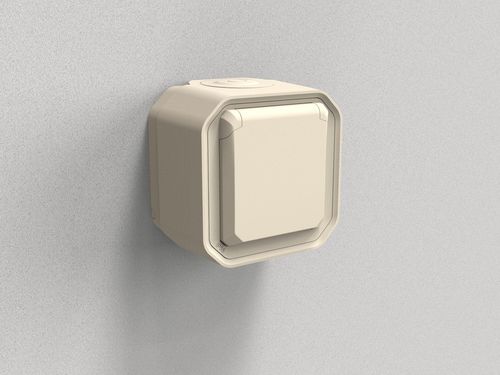 Nowe Plexo - Gniazdo 2P+Z zaciski automatyczne, komplet natynkowy 16A-250V~- piaskowe - Legrand 069776L na Arena.pl