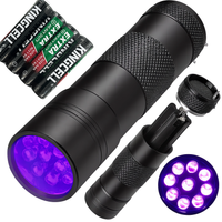 LATARKA UV DO BURSZTYNU PLAMY MOCZU PUPILA BANKNOTÓW 9 LED + 4X BATERIE AAA