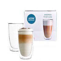 Szklanki termiczne do kawy latte wysokie Altom Design Andrea 380ml 2 sztuki
