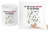 Dla Kelnera Zestaw Poduszka + Skarbonka Prezent Z Nadrukiem Ze Zdjęciem