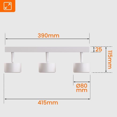 Oprawa Halogenowa 3X GX53 Lampa Sufitowa Natynkowa Ruchoma Kinkiet na Arena.pl