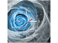 40X40CM ZEGAR BŁĘKITNA RÓŻA KTALNA OBRAZ