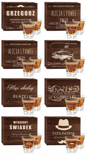 Szklanki do Whisky Kamienie Zestaw z Grawerem Prezent dla Taty na Urodziny na Arena.pl