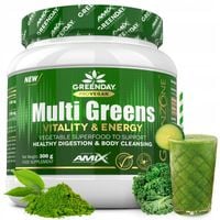 MATCHA CHLORELLA SPIRULINA MŁODY JĘCZMIEŃ - 10 super foods w 1 - Amix Multi