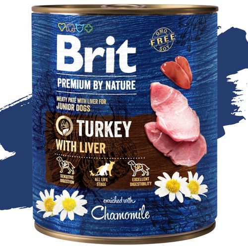 mokra karma dla psa indyk wątróbka brit premium by nature 800g turkey liver na Arena.pl