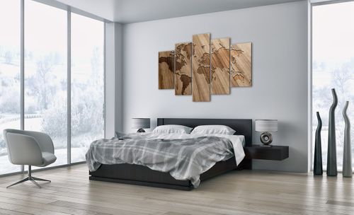 Obraz Na Płótnie - Mapa Kontynent - 150X100 Cm - Ea150X100-3042 na Arena.pl