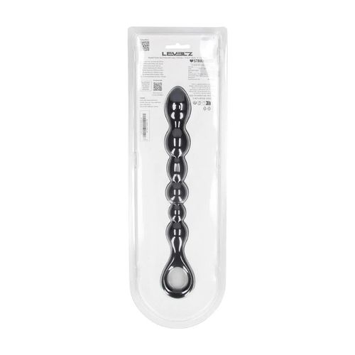 beaded snake silicone anal probe with loop - black na Arena.pl