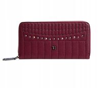 PORTFEL DAMSKI Z EKO SKÓRY TRUSSARDI JEANS CURCUMA BURGUND