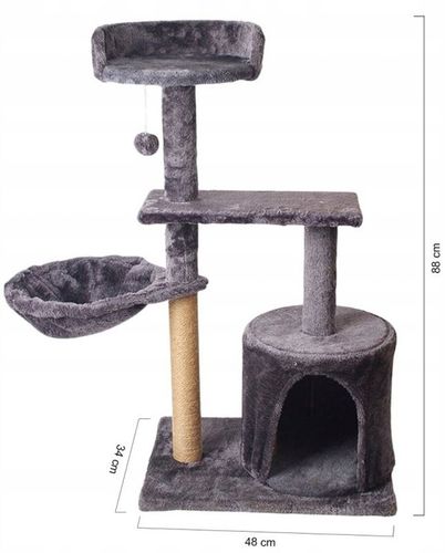 Drapak Dla Kota Duży Wysoki Wieża Legowisko Domek Budka Zabawka Sznurek na Arena.pl