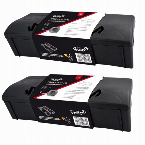 2x Karmnik Duża Stacja Deratyzacyjna + Trutka na Myszy i Szczury 150gr VACO zdjęcie 3