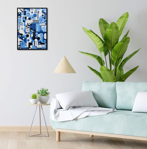 Plakat 39,5x55cm Niebieski Labirynt na Arena.pl