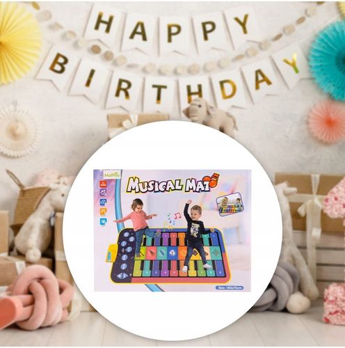 OGROMNA MATA MUZYCZNA DO TAŃCZENIA EDUKACYJNA INTERAKTYWNA GRA 140 X 70 CM na Arena.pl