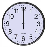 ZEGAR ŚCIENNY 19cm Cichy Płynna Praca DUŻE Cyfry Czarny A5917