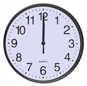 ZEGAR ŚCIENNY 19cm Cichy Płynna Praca DUŻE Cyfry Czarny A5917