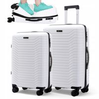 WALIZKA KABINOWA I ŚREDNIA ZESTAW WALIZEK PODRÓŻNYCH NIEZNISZCZALNYCH BAGAŻ