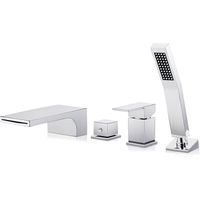 Bateria wannowa 4-otworowa wodospadowa z prysznicem chrom 10Y1OK 4 SHANFO