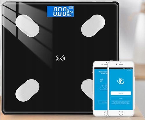 WAGA ŁAZIENKOWA ANALITYCZNA SLIM BLUETOOTH 180KG SMART 25w1 +BATERIE +MIARA na Arena.pl