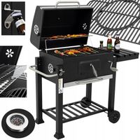 GRILL WĘGLOWY OGRODOWY DUŻY BBQ RUSZT ŻELIWNY PRIMAVEO MAJESTAT+GRATIS MATA