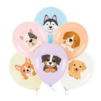 Balony lateksowe Pieski, 30 cm 6 szt.