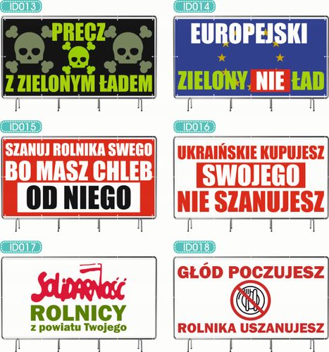 BANER REKLAMOWY 300x150cm projekt w cenie różne wzory ZIELONY ŁAD GŁÓD na Arena.pl