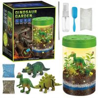 ZESTAW EDUKACYJNY TERRARIUM DINOZAURÓW 2w1 LAMPKA FIGURKI DINOZAURY