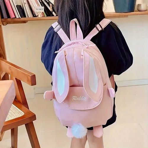 PLECAK DLA DZIECI KRÓLIK Z USZAMI - Łososiowy na Arena.pl