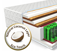 MATERAC Alena Med 90x190 KOKOS, SPRĘŻYNY KIESZENIOWE 22cm