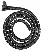 Maskownica Kabli Organizer Przewodów 25mm 2m Czarna Maclean MCTV-676
