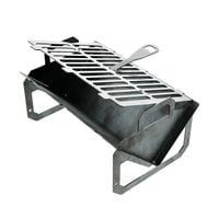 GRILL TURYSTYCZNY SKŁADANY PRZENOŚNY STALOWY Z RUSZTEM OGRODOWY CAMPING