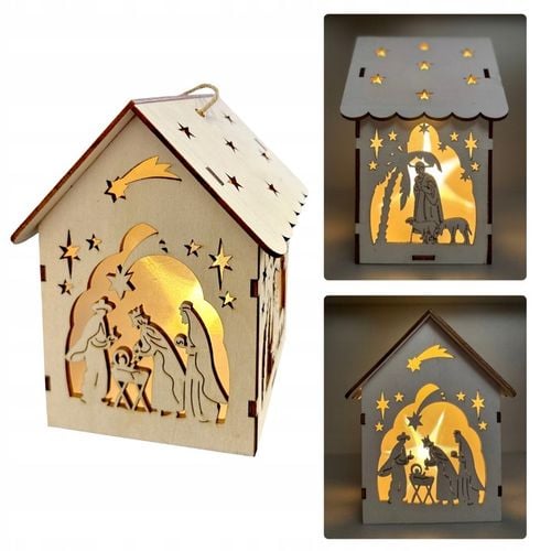 Lampion na Roraty lampion Adwentowy drewniany Lampion + LED Piękne Gwiazdki na Arena.pl