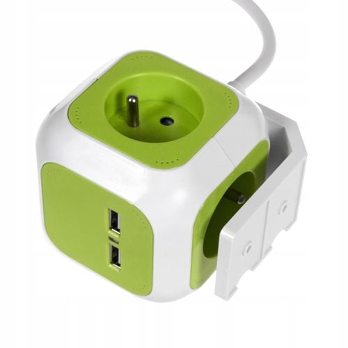 PRZEDŁUŻACZ KOSTKA MAGIC CUBE 4 GNIAZDA 2xUSB 1.4m na Arena.pl