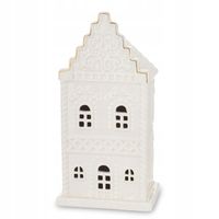 Domek Led Figurka Ozdoba Świąteczna Boże Narodzenie Latarenka Lampion 20 cm