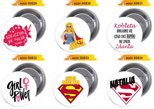 Przypinki buttony 50 twarzy olimpii super wzór na Arena.pl