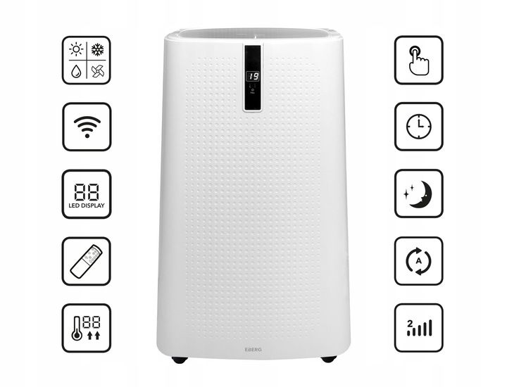 Klimatyzator przenośny ENVA 3,5 kW 4w1 WiFi osuszacz 56l/24h pompa ciepła zdjęcie 12