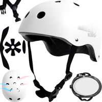 Kask dla Dziecka Rowerowy Dziecięcy Regulowany 48-54 cm Biały