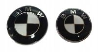 BMW EMBLEMAT Znaczek przód tył CZARNY KOMPLET 82mm +74mm E46 E60 F10 X3 X5