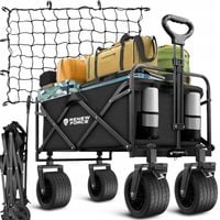 Wózek Turystyczny Składany Ogrodowy Transportowy KOŁA TERENOWE 120L